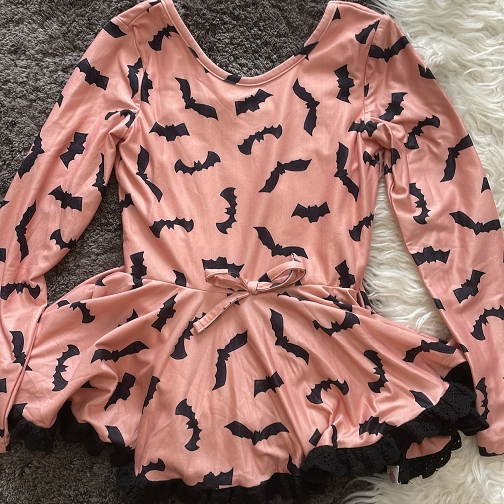 Cheeky Plum 6Y Halloween Bats Leotard
